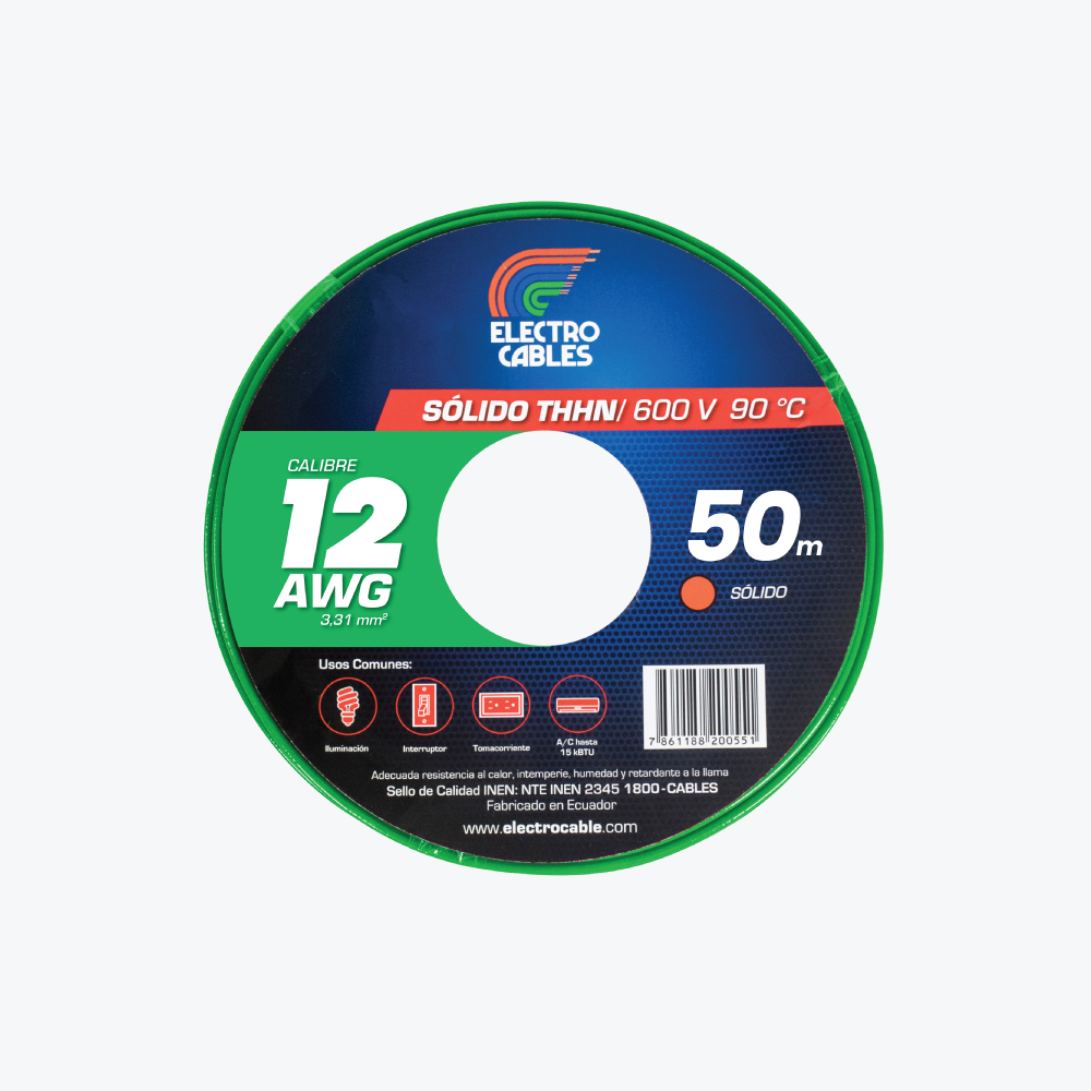 Cable Thhn 12 Awg Verde Rollo 25mts Certificado | Cuotas Sin Interés - Foto 11