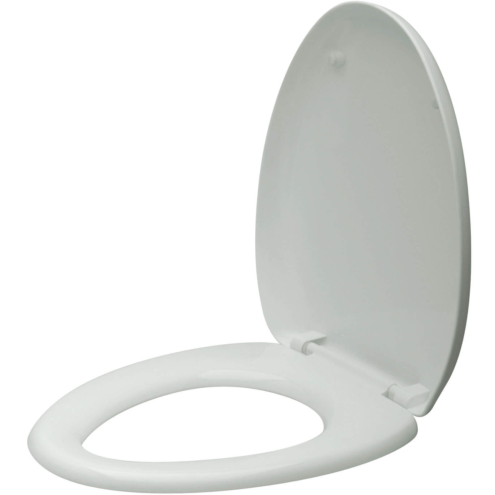  Asiento de inodoro redondo con tapa, asiento y cubierta de  cierre lento, incluye dos juegos de piezas, se adapta a todos los inodoros  redondos estándar, cierre silencioso, de plástico, color blanco 